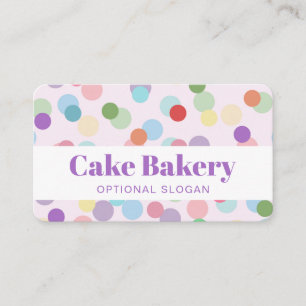 Modern Dots Baker Pastry Chef Bakery Business Card