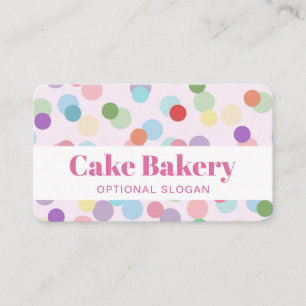 Modern Dots Baker Pastry Chef Bakery Business Card