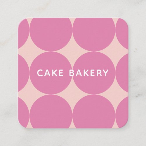 Modern Dots Bakery Business Card I Pink
