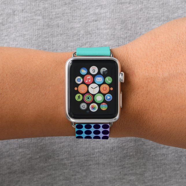 Modern Dots Blue Apple Watch Band (In Situ)
