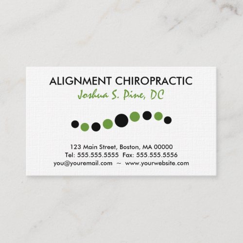 Modern Dots Chiropractic Business Card