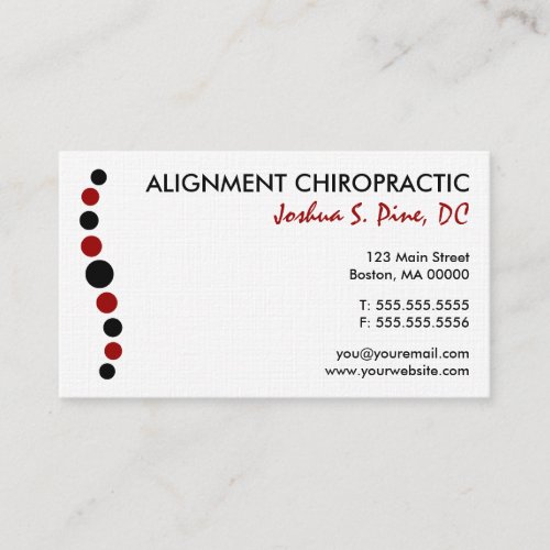 Modern Dots Chiropractic Business Card