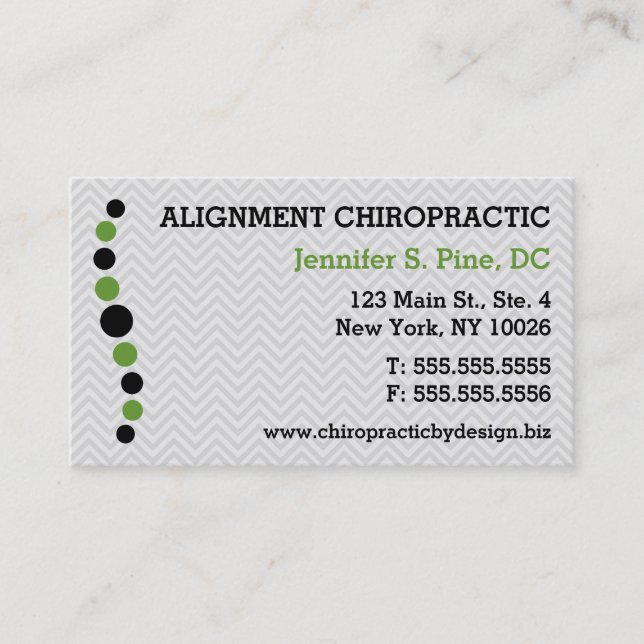 Modern Dots Chiropractic Business Card (Front)