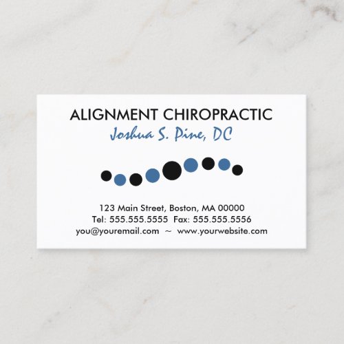Modern Dots Chiropractic Business Cards