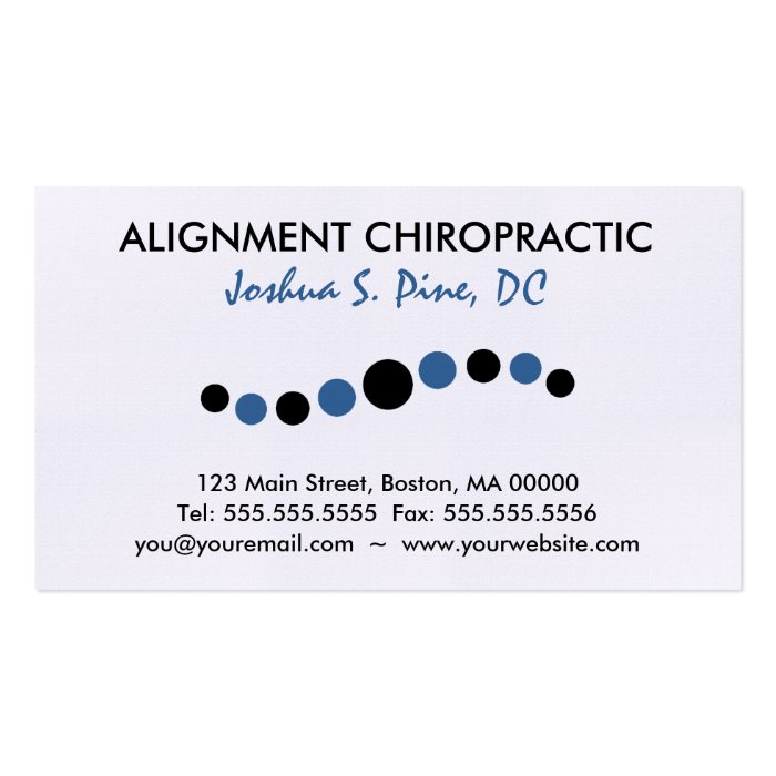 Modern Dots Chiropractic Business Cards