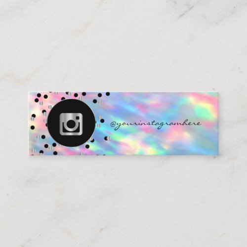 Modern DotsHolographic OpaI Instagram   Mini Business Card