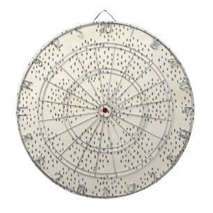 Modern Dots Ivory & Black Tiny Dot Print Dart Board