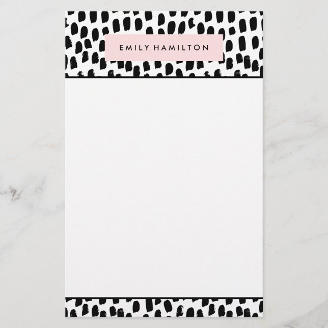Modern Dots | Personalized Stationery (Front)