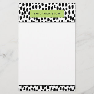 Modern Dots Personalized Stationery