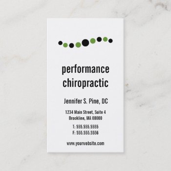 Modern Dots Vertical Chiropractic Business Cards by chiropracticbydesign at Zazzle