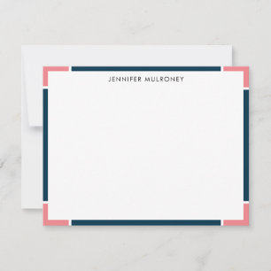 Modern Double Border Personal Note Card