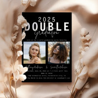 Modern Double Celebration 2 Photo Graduation