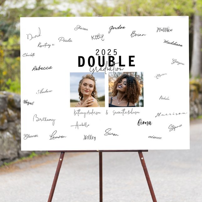 Modern Double Celebration Graduation Signature Foam Board (Creator Uploaded)