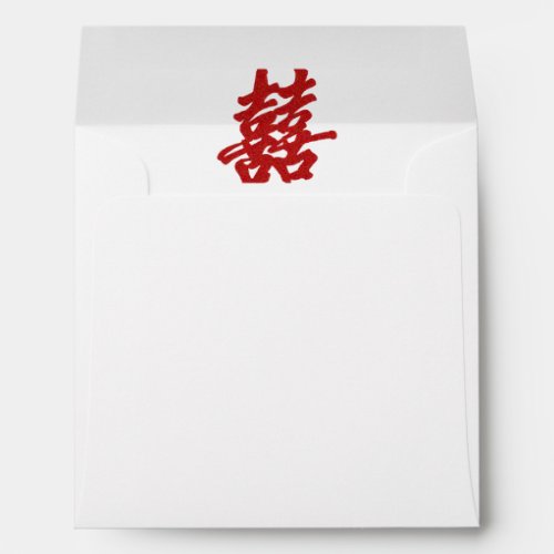 Modern Double Happiness Liner Envelope