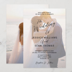 Modern Double Photo Wedding  Invitation
