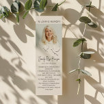 Modern Double Sided Photo Funeral Thank You  Bookmarks<br><div class="desc">Adding a personal touch to your heartfelt thank you cards is easy with these funeral bookmark favors. Express your gratitude in a way that honours your loved one, personalized with their name, photo and your chosen message. These bookmarks are a keepsake that can be used to show your loved ones...</div>