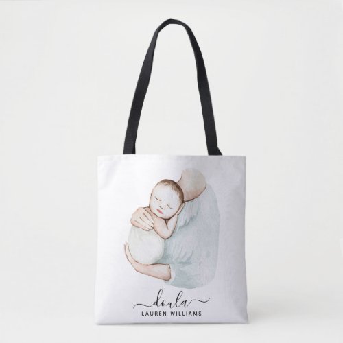 Modern Doula Midwife Birth Labor Pregnancy Simple Tote Bag