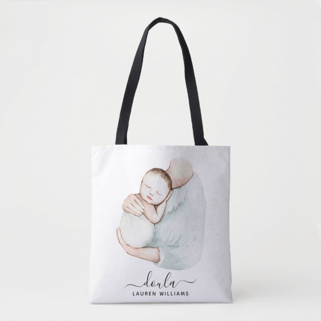 Modern Doula Midwife Birth Labor Pregnancy Simple Tote Bag (Front)