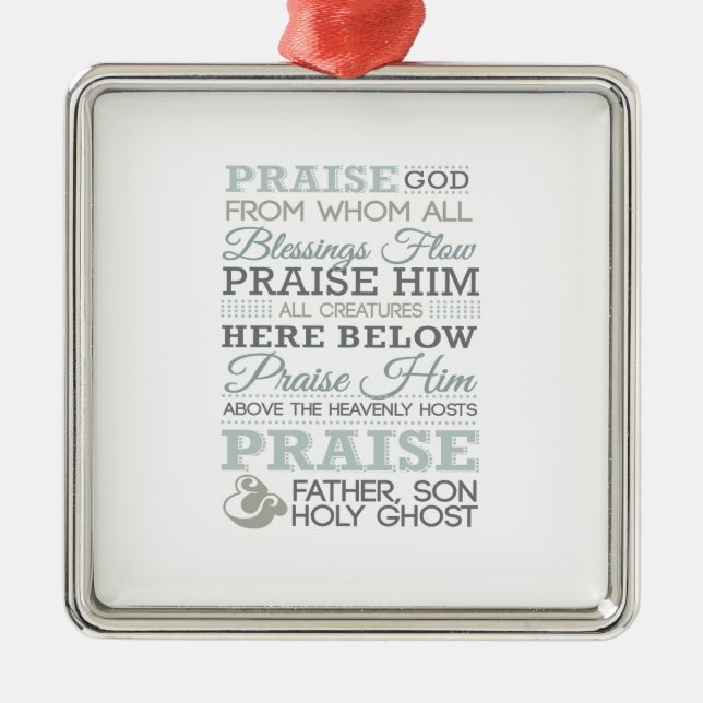 MODERN DOXOLOGY METAL ORNAMENT (Front)