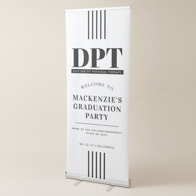  Modern DPT Doctor of Physical Therapy Graduation Retractable Banner (3/4)