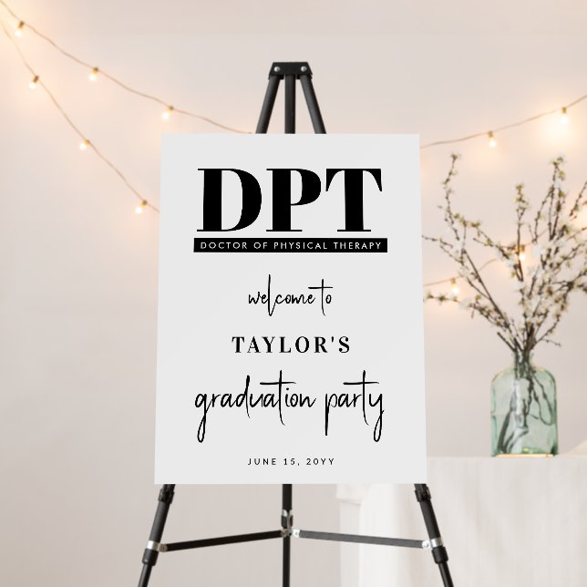 Modern DPT Doctor of Physical Therapy Welcome Sign (In Situ (Stand))