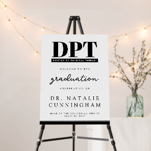 Modern DPT Doctor of Physical Therapy Welcome Sign