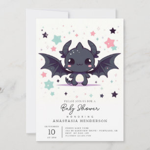 Modern Dragon Baby Shower Invitation