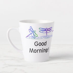 Modern Dragonfly Personalized Latte Mug