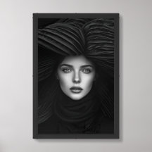 Modern Dramatic Black&White Woman Portrait
