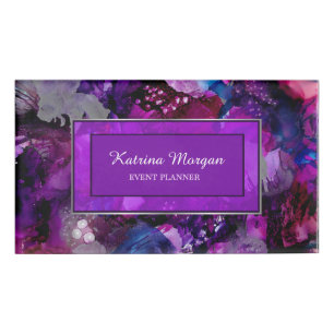 Modern Dramatic Inks Purple Name Tag