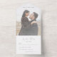 Modern Dramatic Script & Fading Photo Wedding All In One Invitation ...