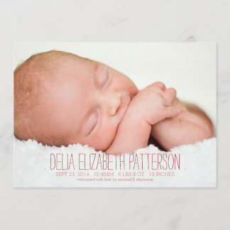 Modern Dream Two Photo Baby Birth Announcement