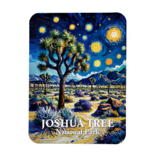Modern Dreamlike Joshua Tree Mojave Desert Hiking Magnet