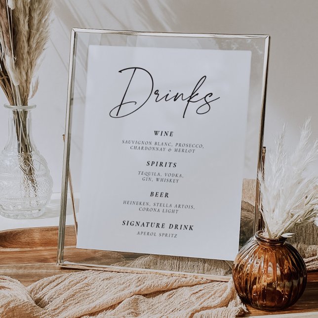 Modern Drinks Sign Bridal Shower (Creator Uploaded)