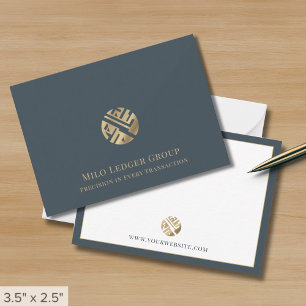 Modern Dual-Sided Business Logo Note Card