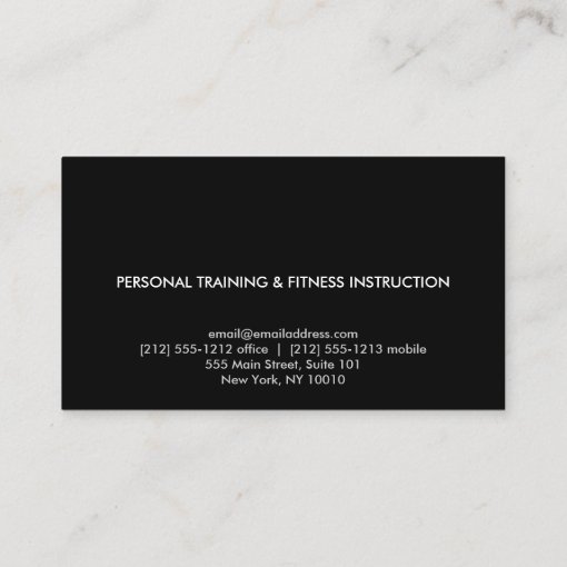 MODERN DUMBBELL LOGO FOR PERSONAL TRAINER, FITNESS BUSINESS CARD | Zazzle