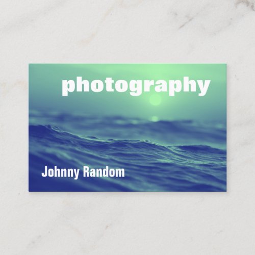 Modern duo tone style photo cover business card