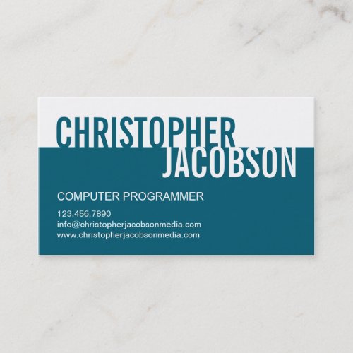 Modern Duotone Business Card - Teal Business Card Templates
