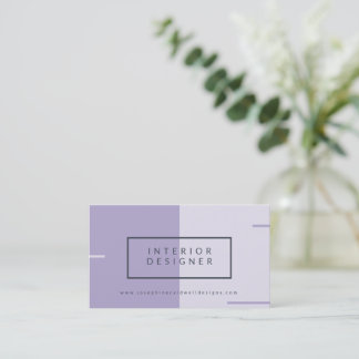Modern Dusky Mauve and Grey Two Tone Business Card
