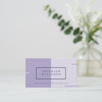 Modern Dusky Mauve And Grey Two Tone Business Card by ThePlayfulPixel at Zazzle