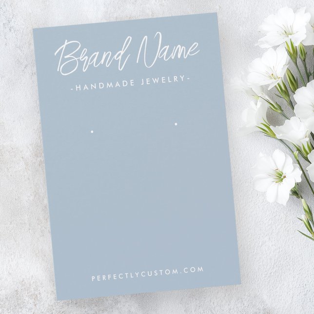 Modern dusty blue earring display card (Modern dusty blue earring display card)