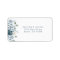 Modern Dusty Blue Floral Wedding Return Address 