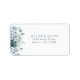 Modern Dusty Blue Floral Wedding Return Address
