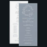 Modern Dusty Blue Leafy Crest Monogram Wedding Program<br><div class="desc">We're loving this trendy, modern dusty blue a formal wedding ceremony program hand fan! Simple, elegant, and oh-so-pretty, it features a hand drawn leafy wreath encircling a modern wedding monogram. It is personalized in elegant typography, and accented with hand-lettered calligraphy. Finally, it is trimmed in a delicate frame. To make...</div>