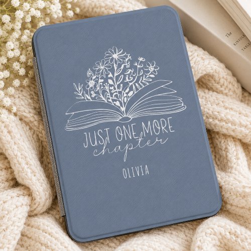 Modern Dusty Blue One More Chapter Kindle Case