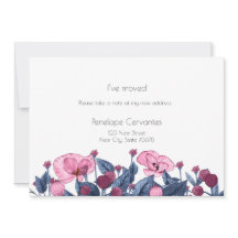 Modern Dusty Blue Pink Wildflowers I’ve Moved