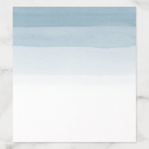 Modern Dusty Blue Watercolor Ombre Wedding Envelope Liner