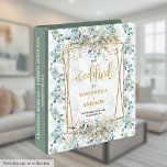 Modern Dusty Green Gold Foliage Wedding Memory  3 Ring Binder<br><div class="desc">✅ For matching items search #196W in my collections ✅ Preserve your wedding memories beautifully with our elegant eucalyptus wedding memory album and ring binder collection. Designed with watercolor greenery foliage in dusty green, dusty blue, pastel green, and soft pastel colors, each binder is accented with a delicate gold frame...</div>
