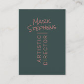 Modern Dusty Green Simple Hand Lettered Minimalist Business Card (Front)