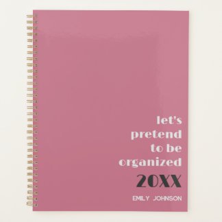 Modern Dusty Pink Be Organized Name 2026 Planner